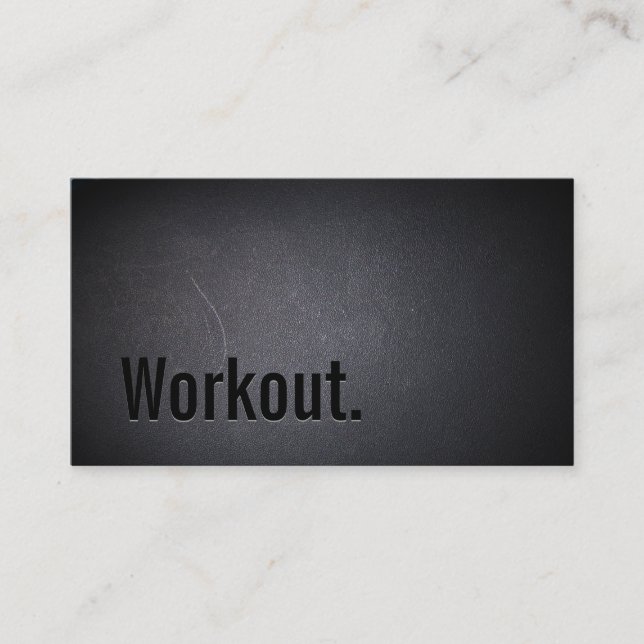 Workout Beruflich Black Typografy Minimalistisch Visitenkarte (Vorderseite)