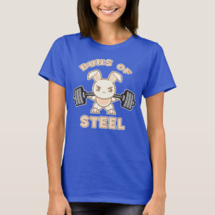 Workout Bunny Cartoon - Stahlblasen - Funny Gym T-Shirt