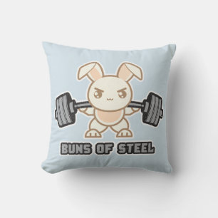Workout Bunny Cartoon - Stahlgebläse, Funny Anime Kissen