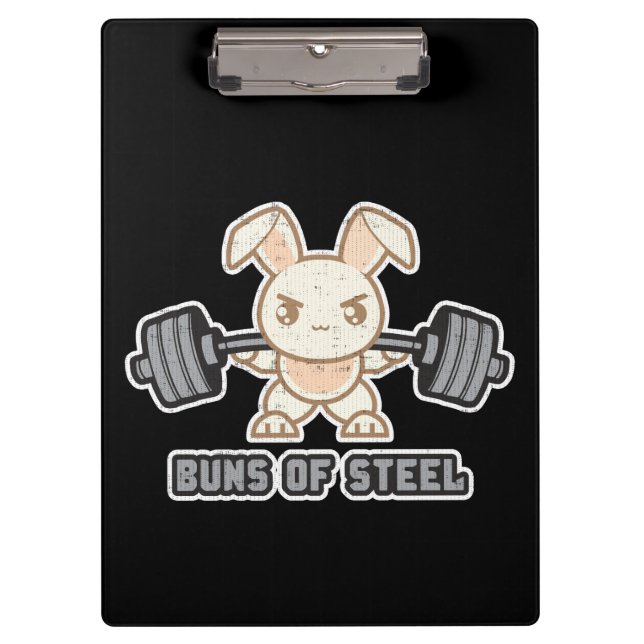 Workout Bunny Cartoon - Stahlgebläse, Funny Anime Klemmbrett (Vorderseite)