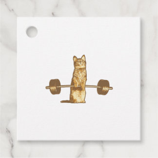 Workout Cat Deadlift Geschenkanhänger