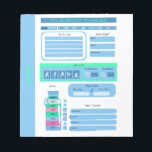 Workout Daily Schedule Mehl and weight tracker Notizblock<br><div class="desc">Niedliche Workout-Fitness - Tagesplan Editor</div>