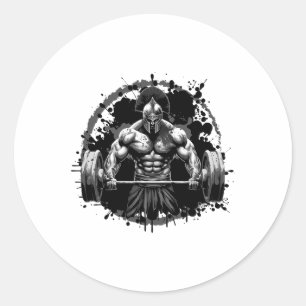 Workout Dream Style Inc Spartan Bodybuilding Gladi Runder Aufkleber