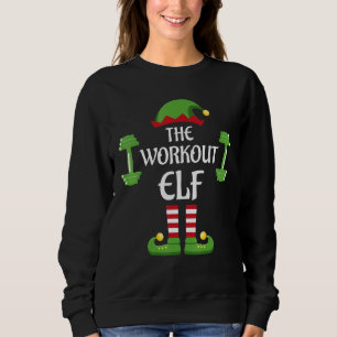Workout Elf Familie Matching Group Weihnachten Spo Sweatshirt