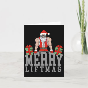 Workout Fitness Bodybuilding Weihnachten Merry Lif Karte