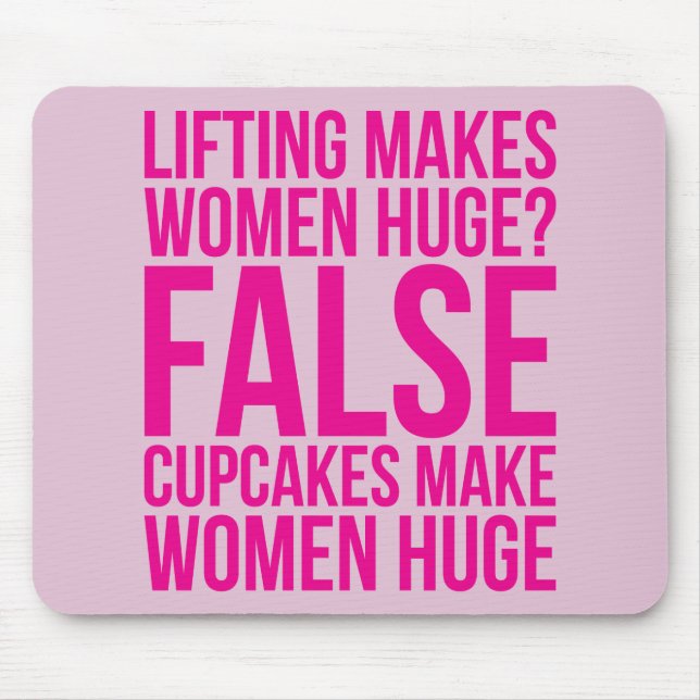 Workout Fitness Motivation - Heben gegen Cupcakes Mousepad (Vorne)