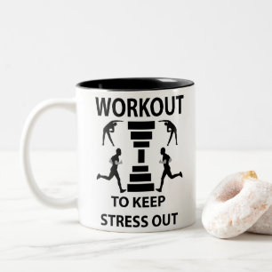 Workout Fitness Übung Gym Zweifarbige Tasse