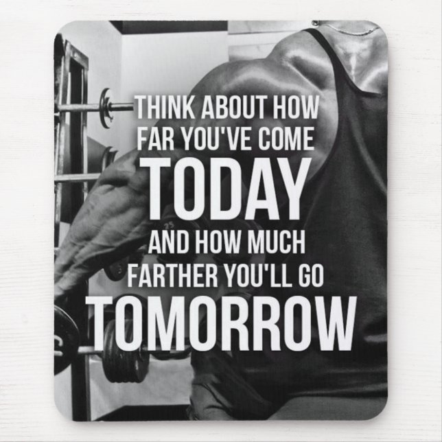 Workout Gym Motivierend Mousepad (Vorne)