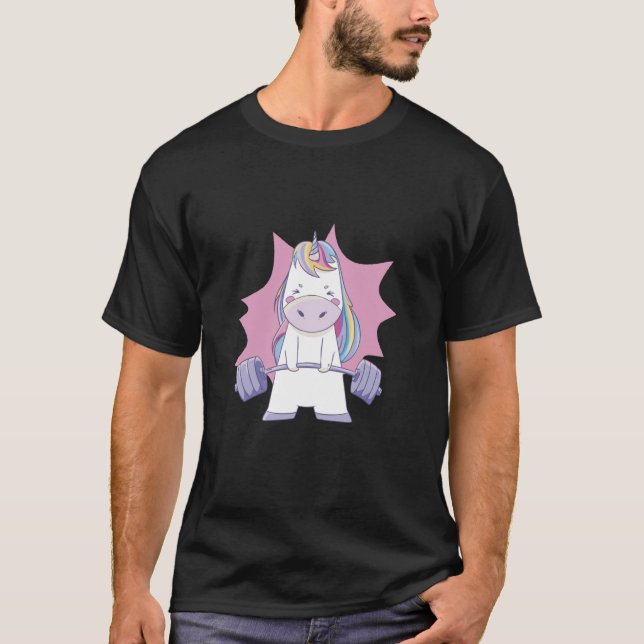 Workout Gym Unicorn T-Shirt (Vorderseite)