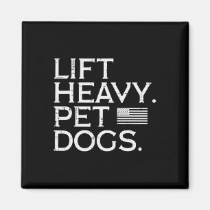 Workout Heavy Pet Hunde US Flag Gym Fitness itte Magnet