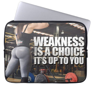 Workout-Inspiration für Frauen - Schwäche ist eine Laptopschutzhülle