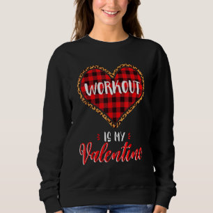 Workout ist mein Valentins-Leopard-Buffalo-Karo-He Sweatshirt