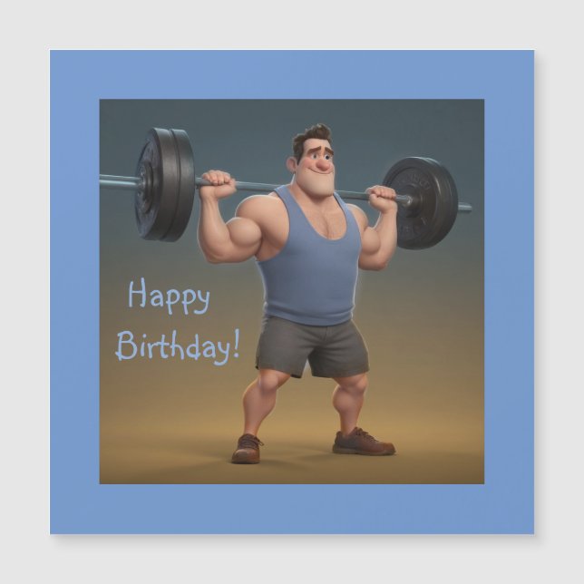 Workout Man Magnetic Card Magnetkarte (Vorderseite)