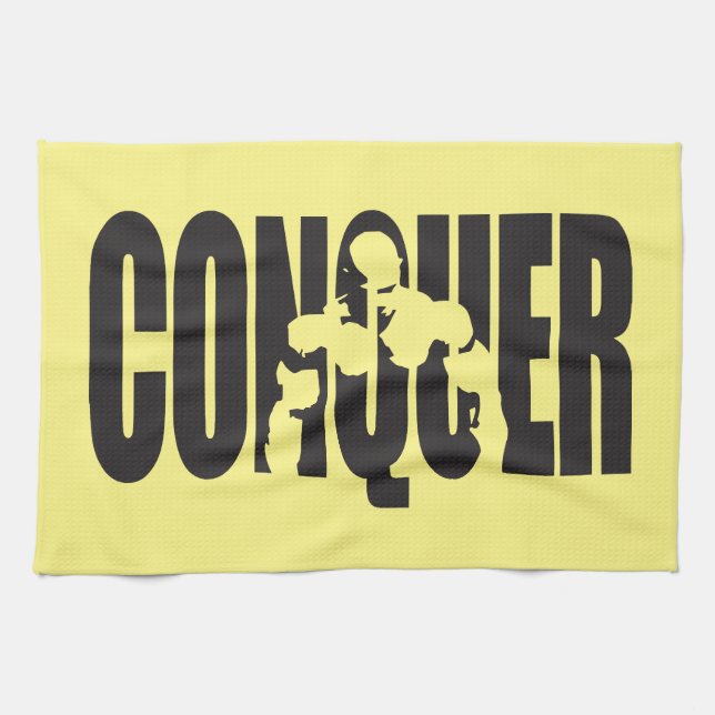 Workout Motivation - CONQUER Geschirrtuch (Horizontal)