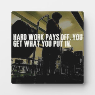 Workout-Motivation - harte Arbeit zahlt sich aus Fotoplatte