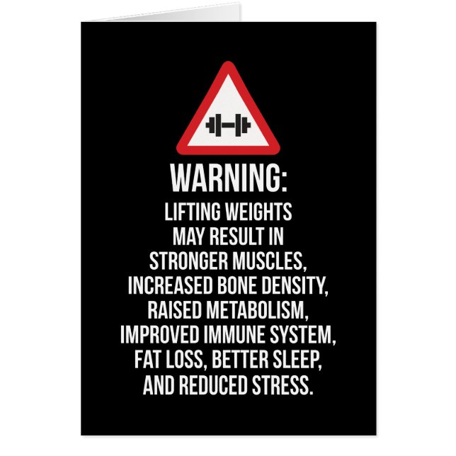Workout Motivation - WARNUNG - Vorteile des Hubens (Vorne)