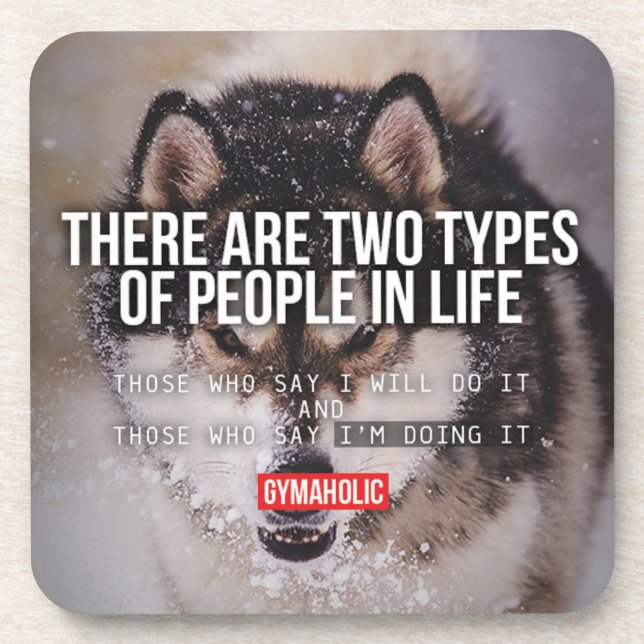 Workout Motivierend Getränkeuntersetzer (Vorderseite)