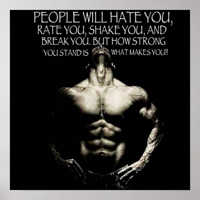 Workout Motivierend Poster (Vorne)