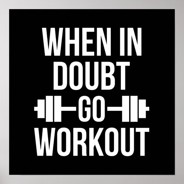 Workout Motivierend Poster (Vorne)