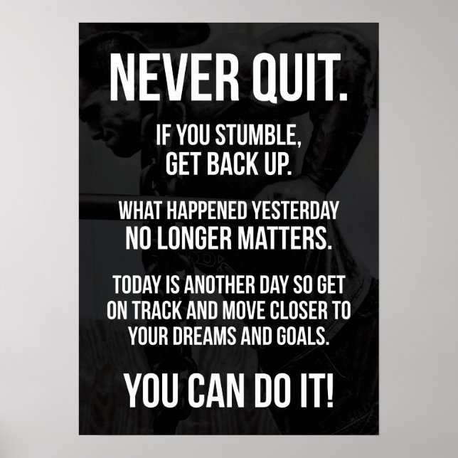 Workout Motivierend Poster (Vorne)