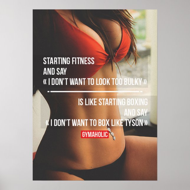 Workout Motivierend Poster (Vorne)
