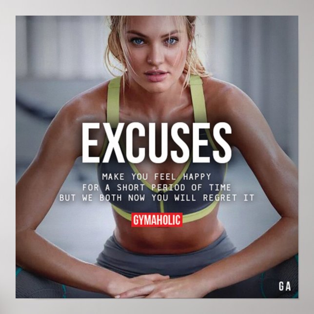 Workout Motivierend Poster (Vorne)