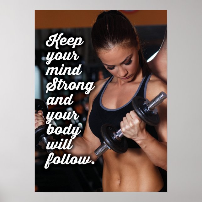 Workout Motivierend Poster (Vorne)