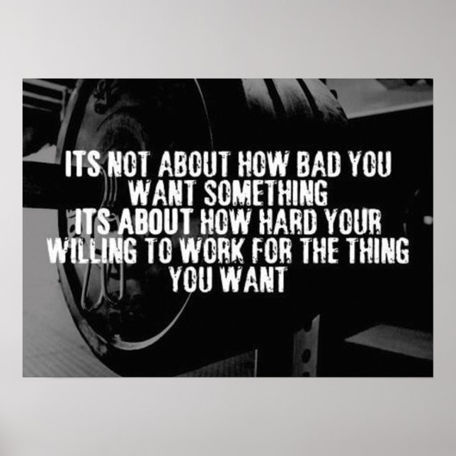 Workout Motivierend Poster (Vorne)