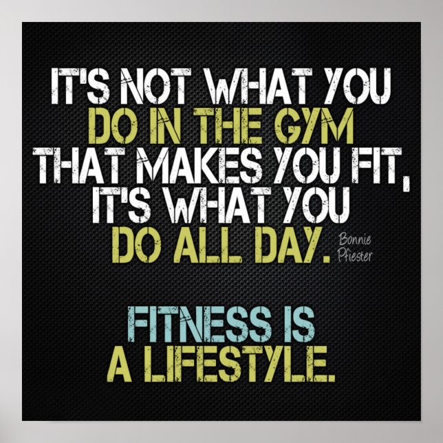 Workout Motivierend Poster (Vorne)