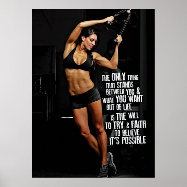 Workout Motivierend Poster (Vorne)