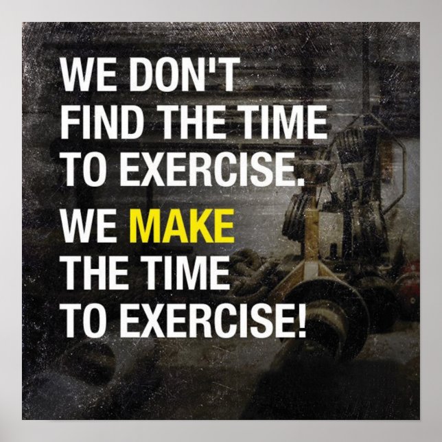 Workout Motivierend Poster (Vorne)