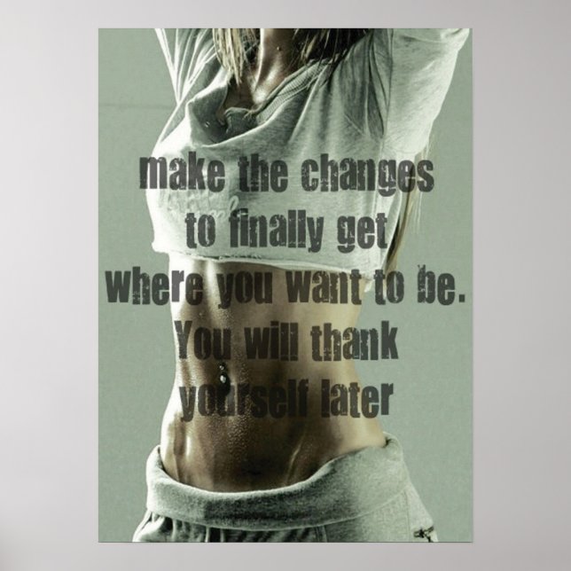Workout Motivierend Poster (Vorne)