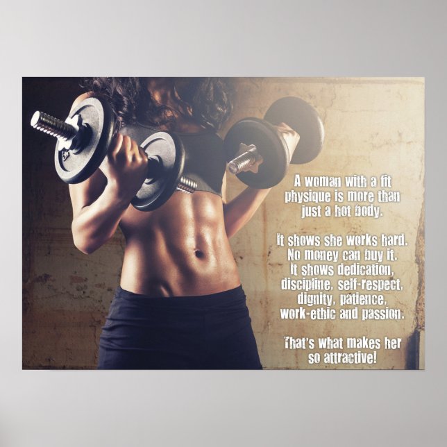 Workout Motivierend Poster (Vorne)