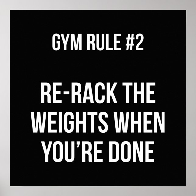 Workout Motivierend Poster (Vorne)