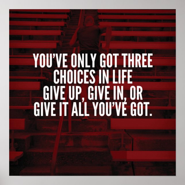 Workout Motivierend Poster (Vorne)