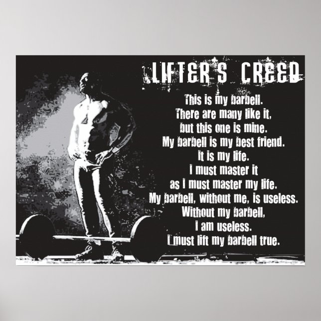 Workout Motivierend Poster (Vorne)