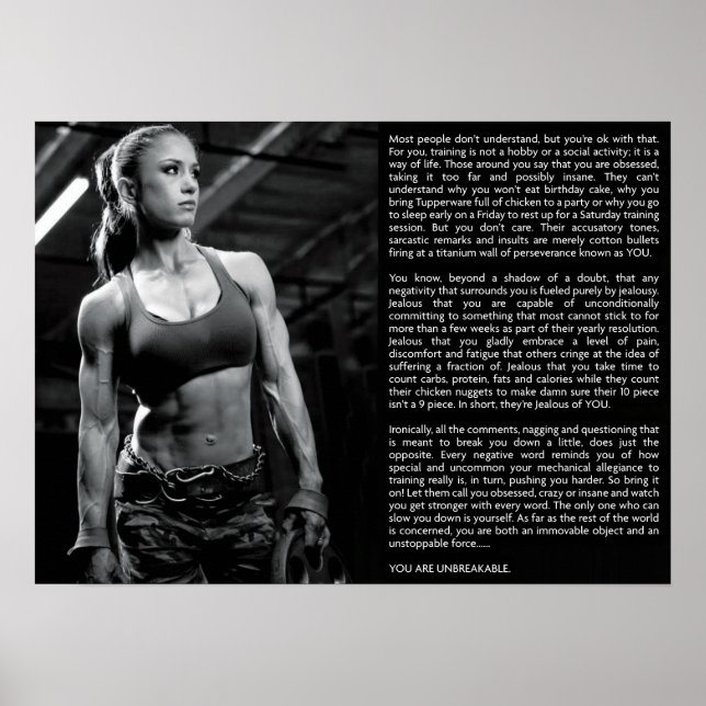 Workout Motivierend Poster (Vorne)