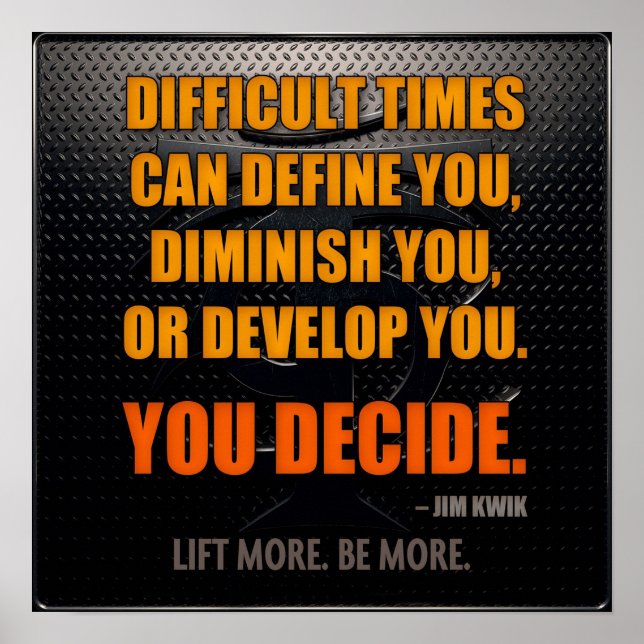 Workout Motivierend Poster (Vorne)