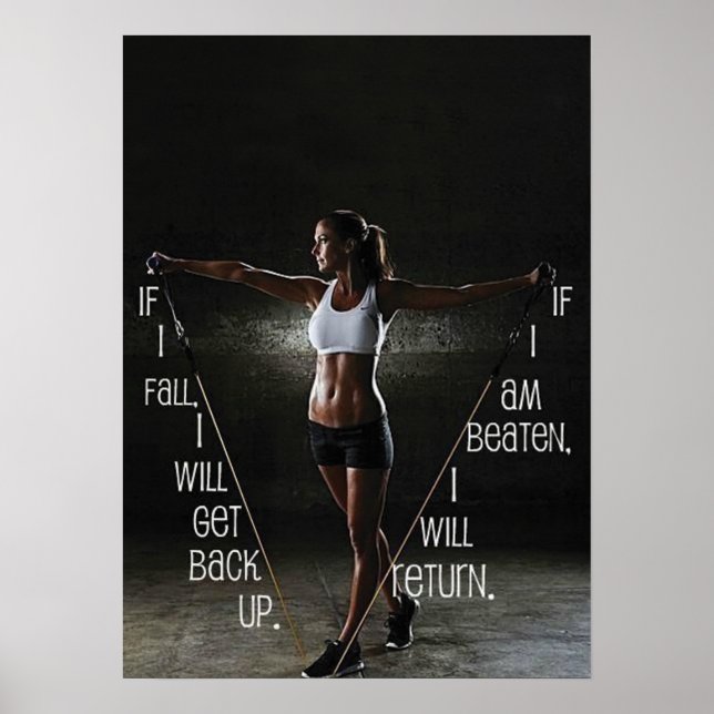 Workout Motivierend Poster (Vorne)
