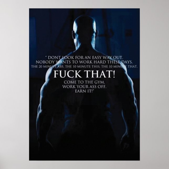 Workout Motivierend Poster (Vorne)