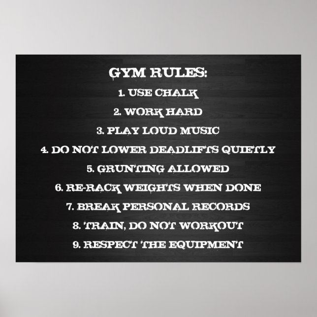 Workout Motivierend Poster (Vorne)