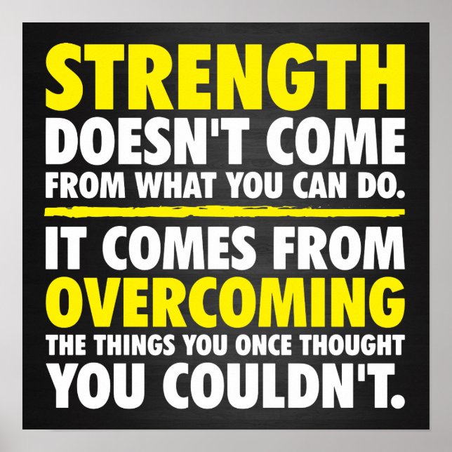 Workout Motivierend Poster (Vorne)