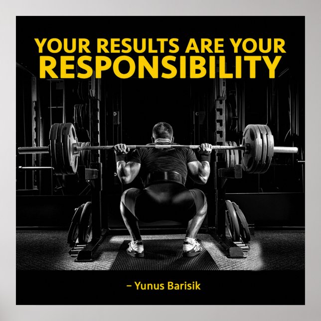 Workout Motivierend Poster (Vorne)