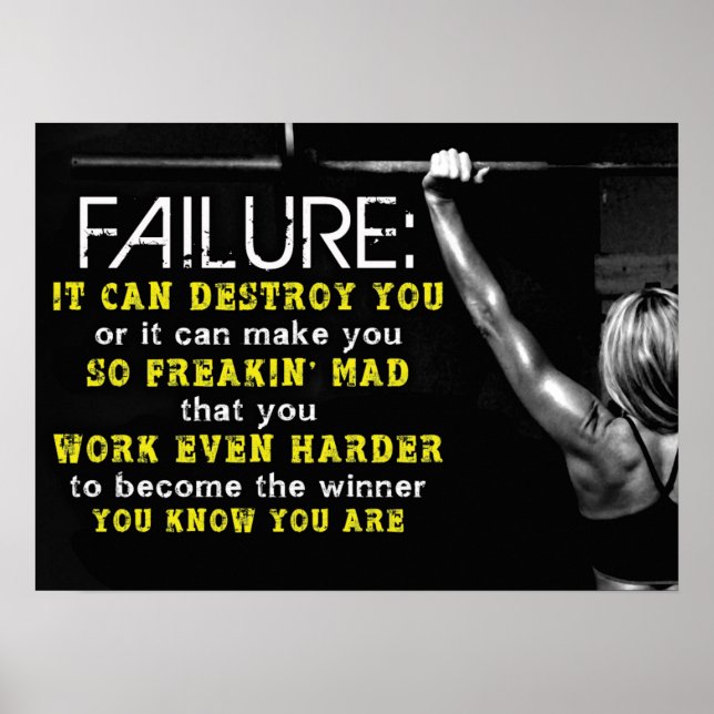 Workout Motivierend Poster (Vorne)