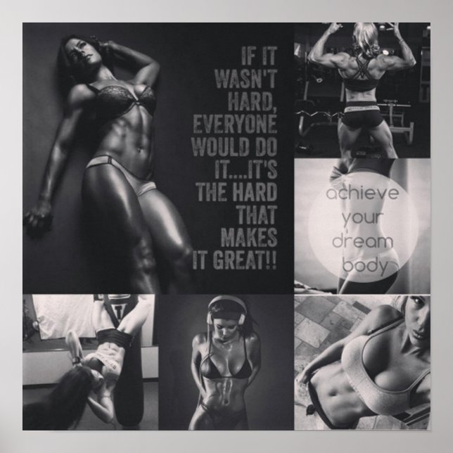 Workout Motivierend Poster (Vorne)