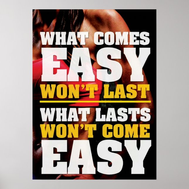 Workout Motivierend Poster (Vorne)