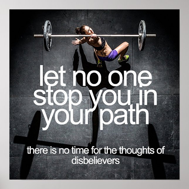 Workout Motivierend Poster (Vorne)