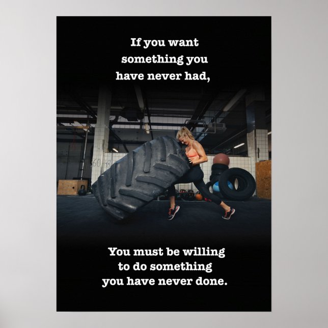 Workout Motivierend Poster (Vorne)