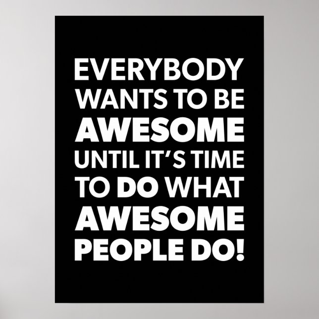 Workout Motivierend Poster (Vorne)