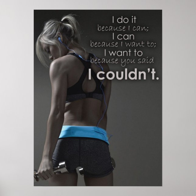 Workout Motivierend Poster (Vorne)